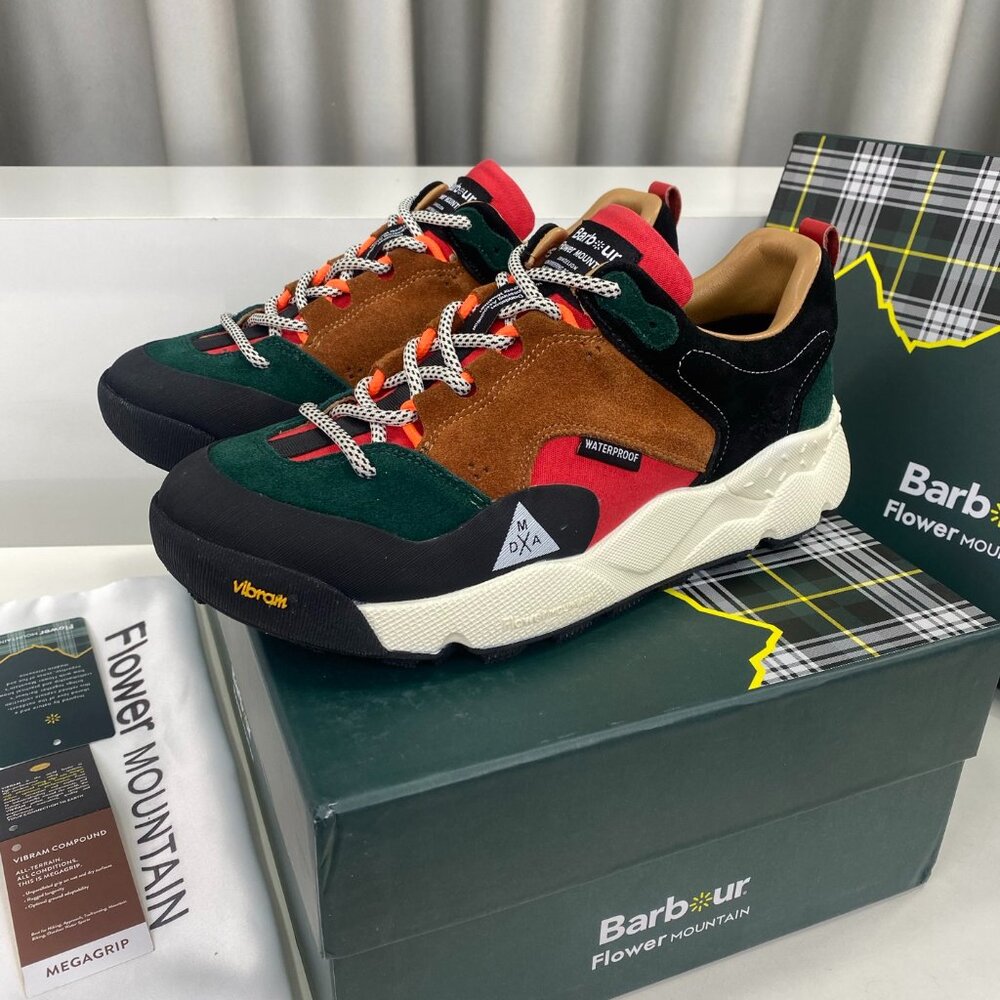 FlowerMOUNTAIN NANGA Collaboration Sneaker Red&Black&Green&Brown Men